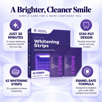 Teeth Whitening Strips | 42 Enamel-Safe Strips