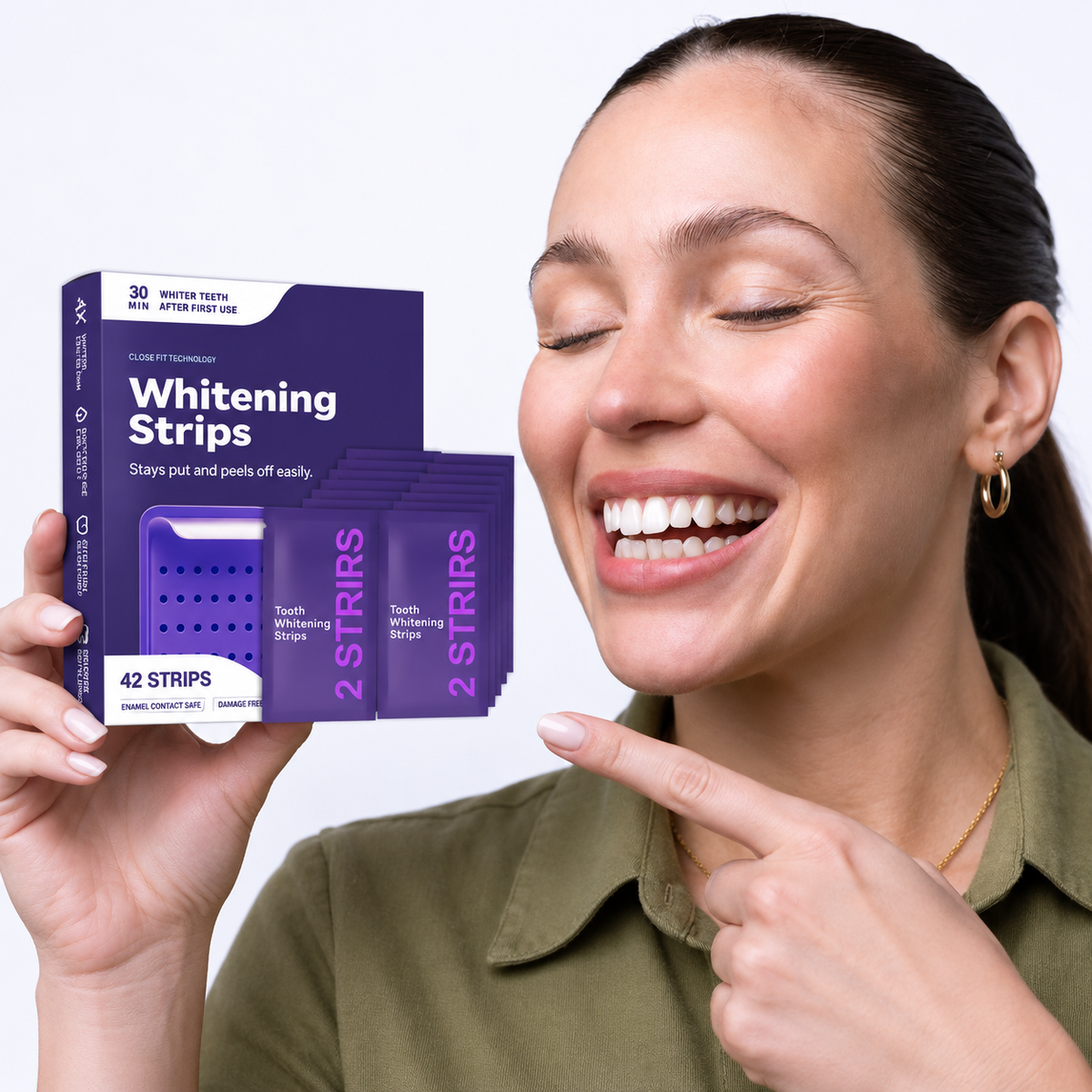 Teeth Whitening Strips | 42 Enamel-Safe Strips