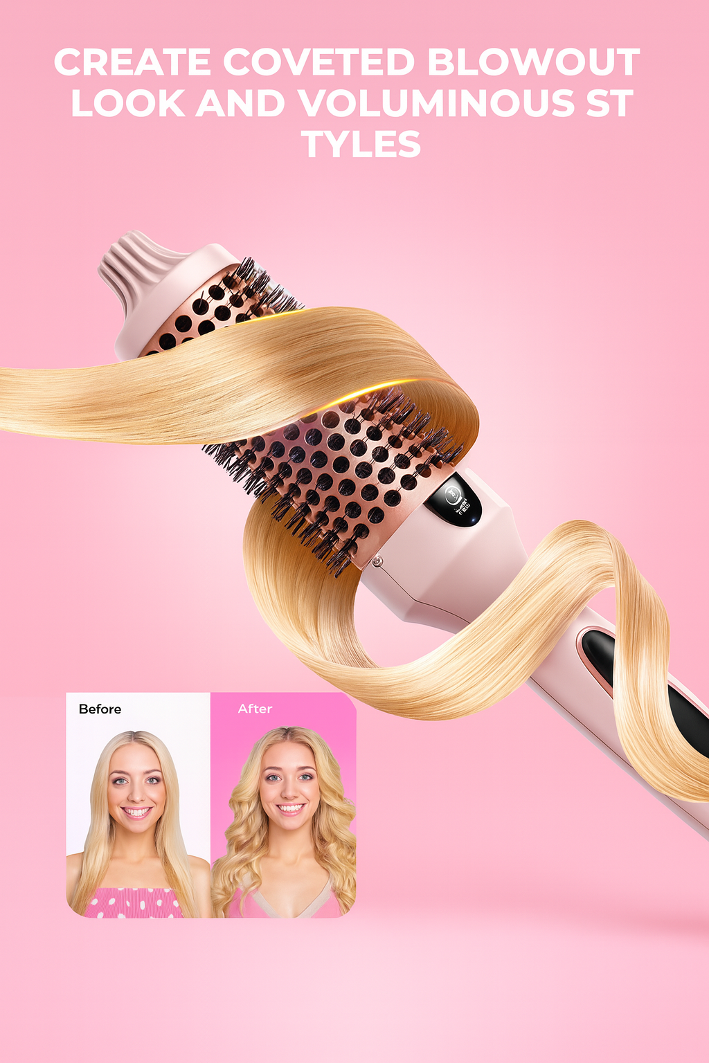 Luminé® 5-in-1 Pro Blowout Brush | Negative Ion Hair Dryer & Styler
