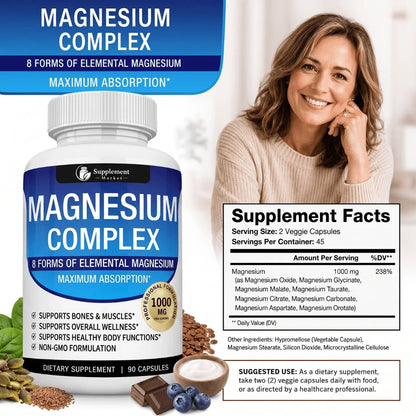 Magnesium Complex 8-in-1 with Glycinate – Sleep, Muscle & Wellness Support